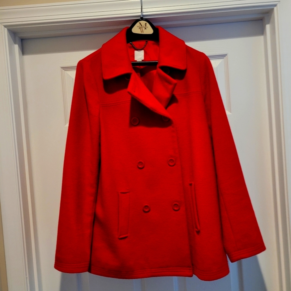JJill Red Wool Coat